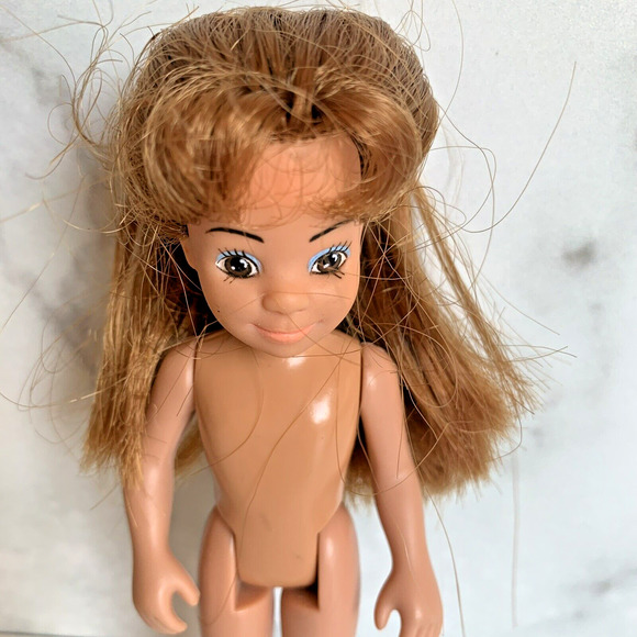 Remco Doll Toys Kid Brown Eyes Long Auburn Brown Hair 1992 Vintage - Picture 4 of 7